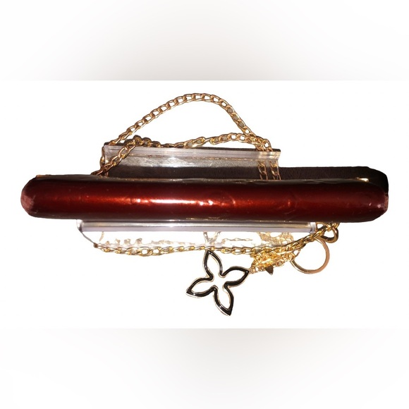 Louis Vuitton Sarah Wallet Rossmore Rouge Fauviste Vernis Portefeuille Gold Trim - Picture 13 of 16